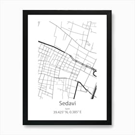 Sedavi,Spain Minimalist Map Poster