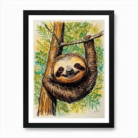 Sloth 8 Art Print