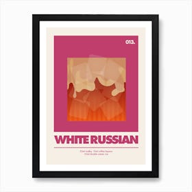 White Russian, Cocktail Print (Dusk Pink) Art Print