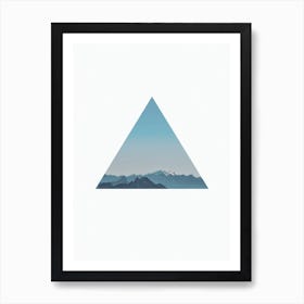 Triangle Mountain Cutout Art Print