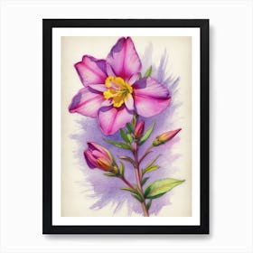 Columbine Flower Art Print