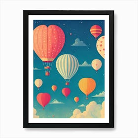 Hot Air Balloons In The Sky 2 Art Print