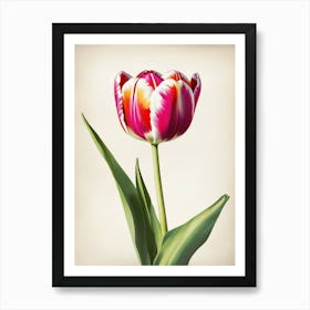 red tulip art Art Print