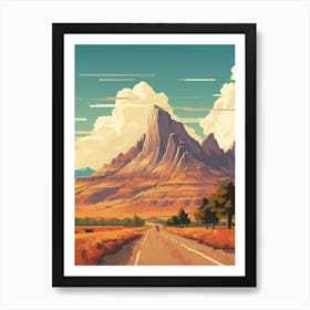 Mount Ararat Retro Poster 3 Art Print