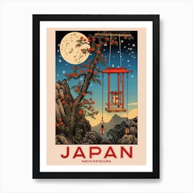 Nachi Katsuura, Visit Japan Vintage Travel Art 3 Art Print
