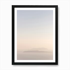 Sunset From Erice In Sicily With Silhouette Of The Egadi Islands Art Print