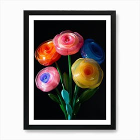 Bright Inflatable Flowers Ranunculus 2 Art Print