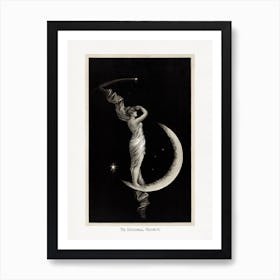 Moon And Star Art Print