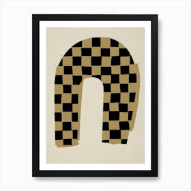 Checkered Form Art Print