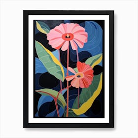 Gerbera Daisy 1 Hilma Af Klint Inspired Flower Illustration Art Print