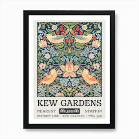 William Morris Kew Gardens Blue Art Print