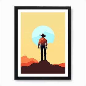 Silent Cowboy Spirit Art Print