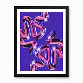 Abstract Swirls 3d art Art Print