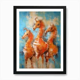 Seahorse Abstract Expressionism 3 Art Print