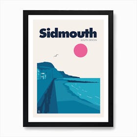 Sidmouth, South Devon Art Print