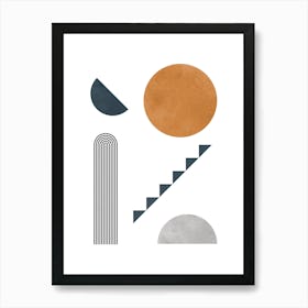 Circles and lines 15 Art Print