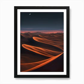 Sunset In The Desert Art Print