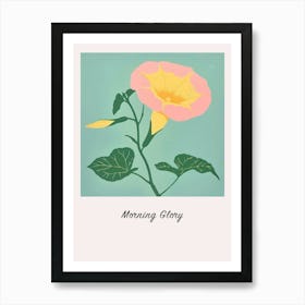 Morning Glory 2 Square Flower Illustration Poster Art Print