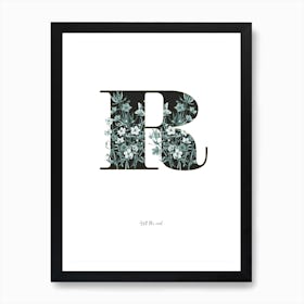 Flower Alphabet R Art Print