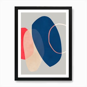 Expressive abstract shapes 1 Art Print