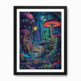 Mushroom Forest 2 Art Print