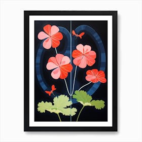 Geranium 1 Hilma Af Klint Inspired Flower Illustration Art Print