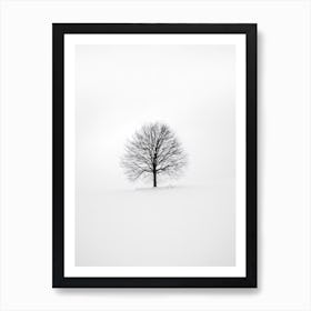 Minimalist Tree And Snow Art Print