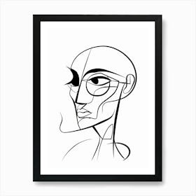 Abstract Portrait Of A Man 7 Art Print