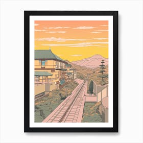 Osaka Japan Travel Illustration 3 Art Print