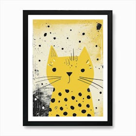 Yellow Cat 2 Art Print