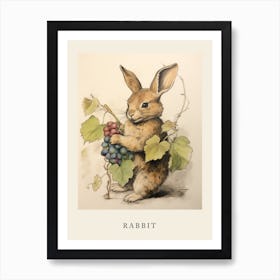 Beatrix Potter Inspired  Animal Watercolour Rabbit 7 Art Print