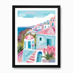 Santorini Print Poster 4 Art Print