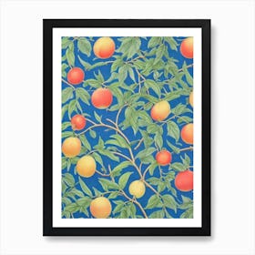 Nectarine 2 Vintage Botanical Fruit Art Print