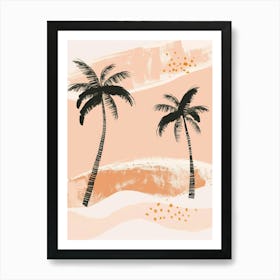 Palm Trees On The Beach 14 Art Print