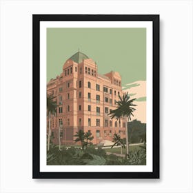 Dallas United States Travel Illustration 2 Art Print