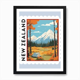 New Zealand 2 Travel Stamp Poster Art Print