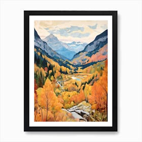 Autumn National Park Painting Berchtesgaden National Park Germany 3 Art Print