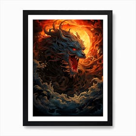 Demon Dragon Art Print