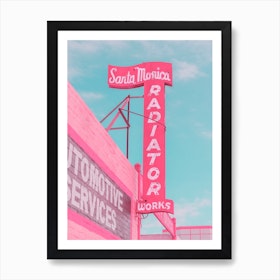 Vintage Santa Monica Radiator Works Sign Art Print
