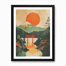 Itsukushima Shrine Mid Century Modern Art Print