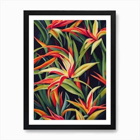 Bird Of Paradise Still Life Oil Painting Flower Art Print