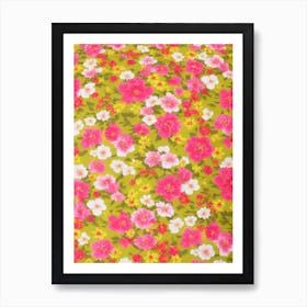 Snapdragon Floral Print Retro Pattern 1 Flower Art Print