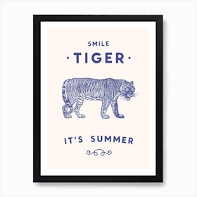 Smile Tiger Art Print