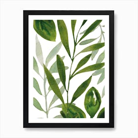 Green Leaves 2 Art Print Art Print