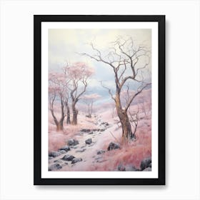 Dreamy Winter Painting Ambor National Park Bolivia 2 Art Print