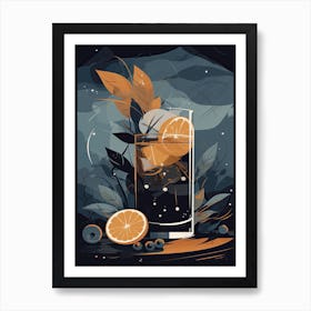 Dark And Stormy Cocktail Mid Century Modern 1 Art Print