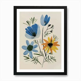 Painted Florals Love In A Mist 1 Art Print