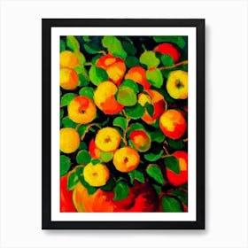 Rose Apple Fruit Vibrant Matisse Inspired Painting Fruit Art Print