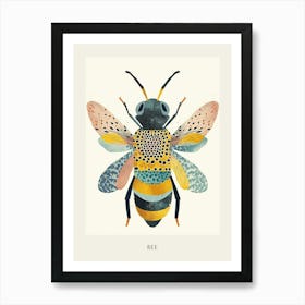 Colourful Insect Illustration Bee 16 Poster Art Print