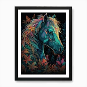 Rainbow Horse 1 Art Print